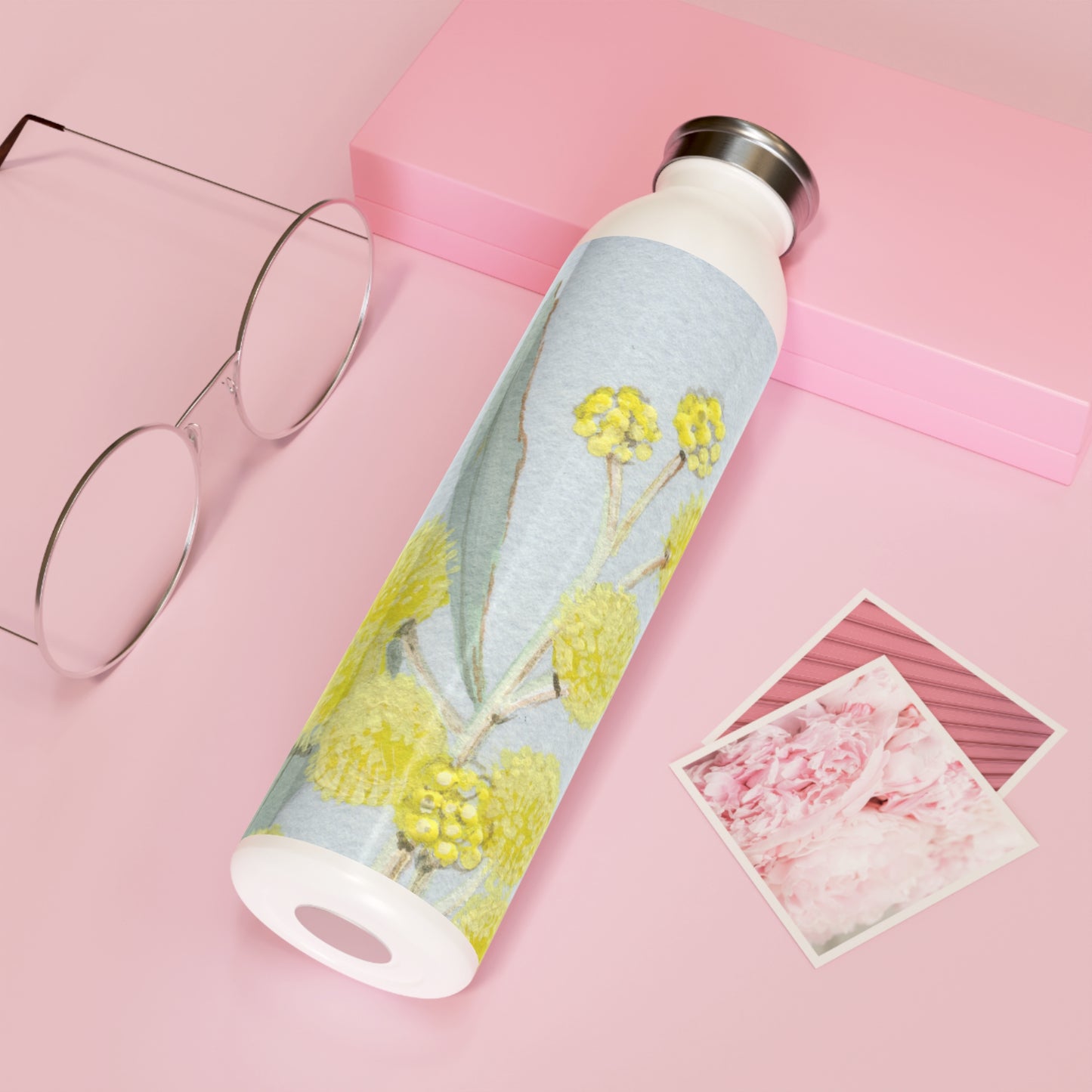 Australian Acacia murrayana Colony Wattle Slim Water Bottle
