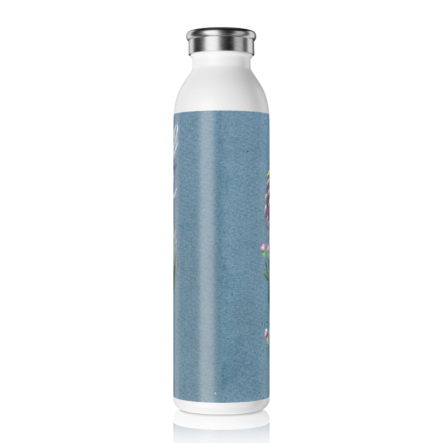 Australian Cone Flower with Emu Bush Slim Water Bottle
