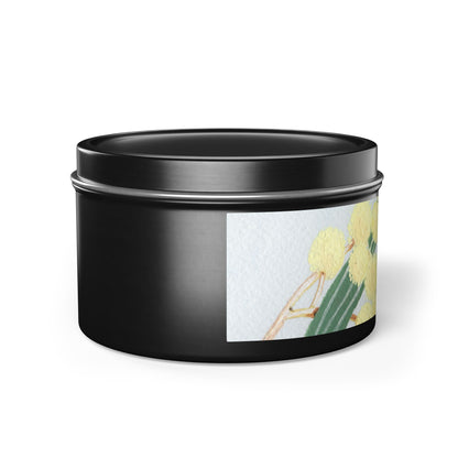 Australian Powder Puff Wattle Tin Candles - Multiple Scents