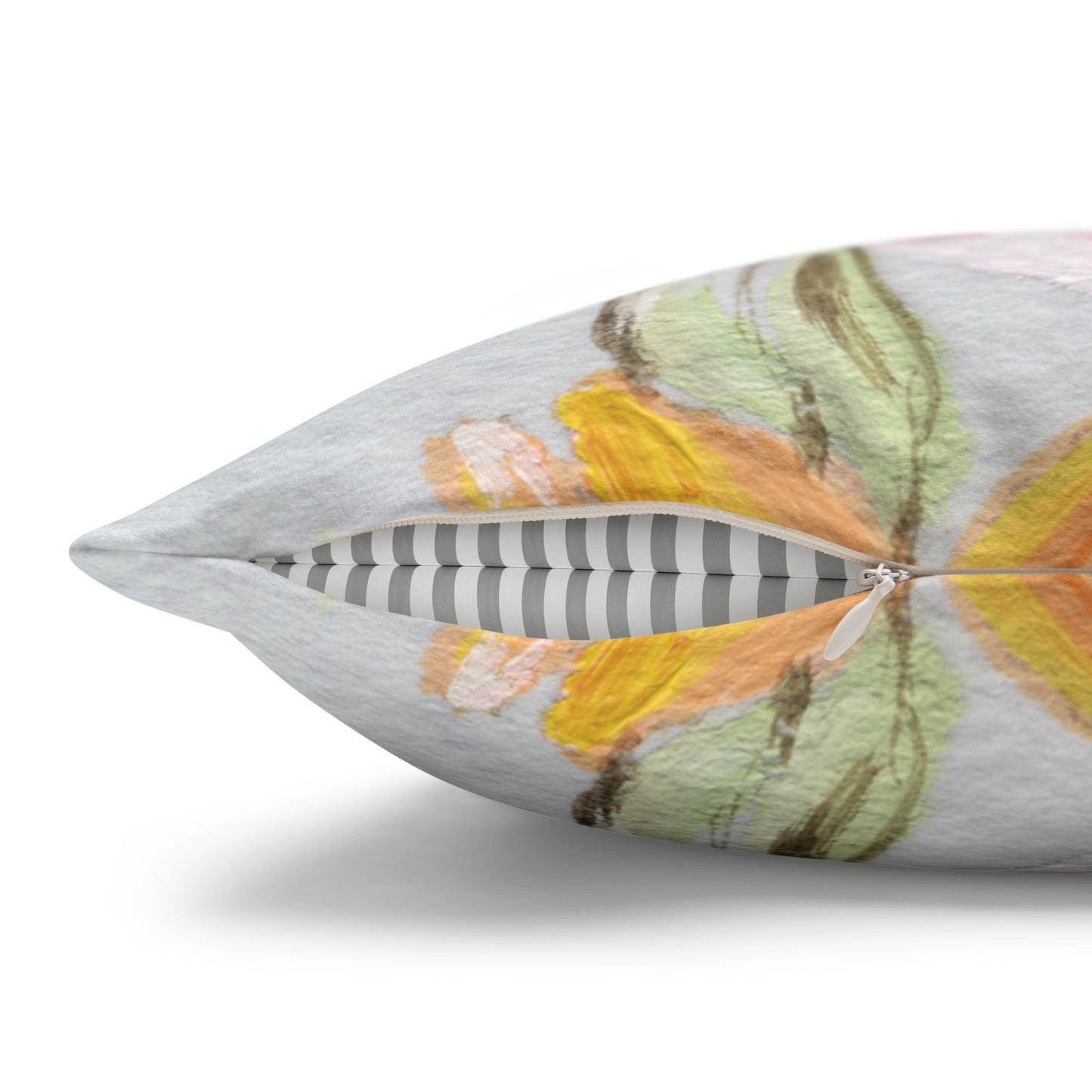 Australian Scrub Bottle Tree Flora Print Faux Suede Square Pillow Case