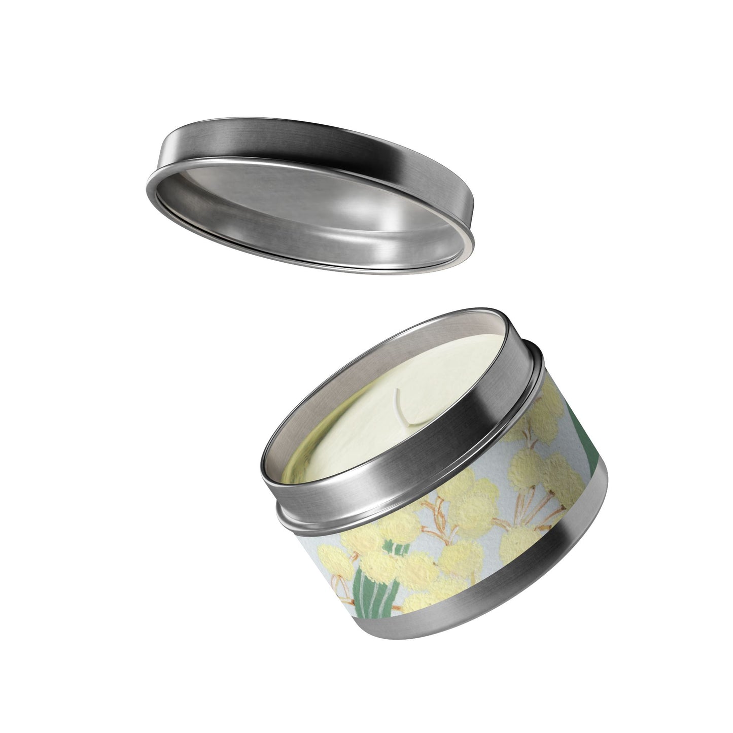 Australian Powder Puff Wattle Tin Candles - Multiple Scents