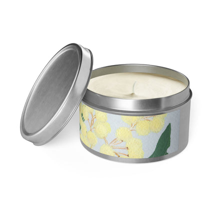 Australian Powder Puff Wattle Tin Candles - Multiple Scents