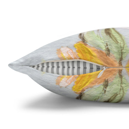 Australian Scrub Bottle Tree Flora Print Faux Suede Square Pillow Case