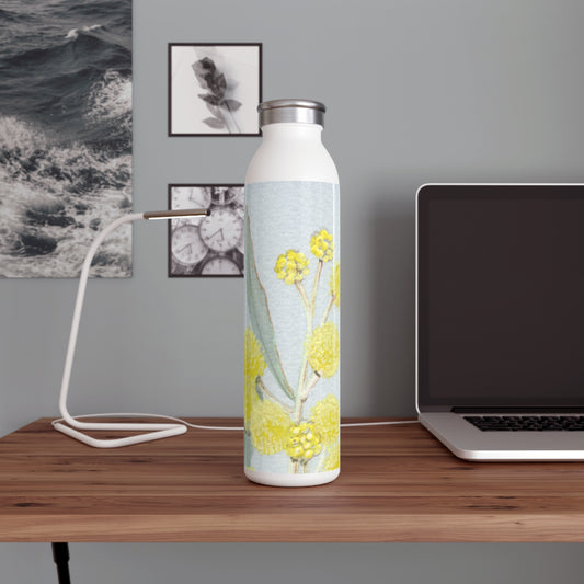 Australian Acacia murrayana Colony Wattle Slim Water Bottle