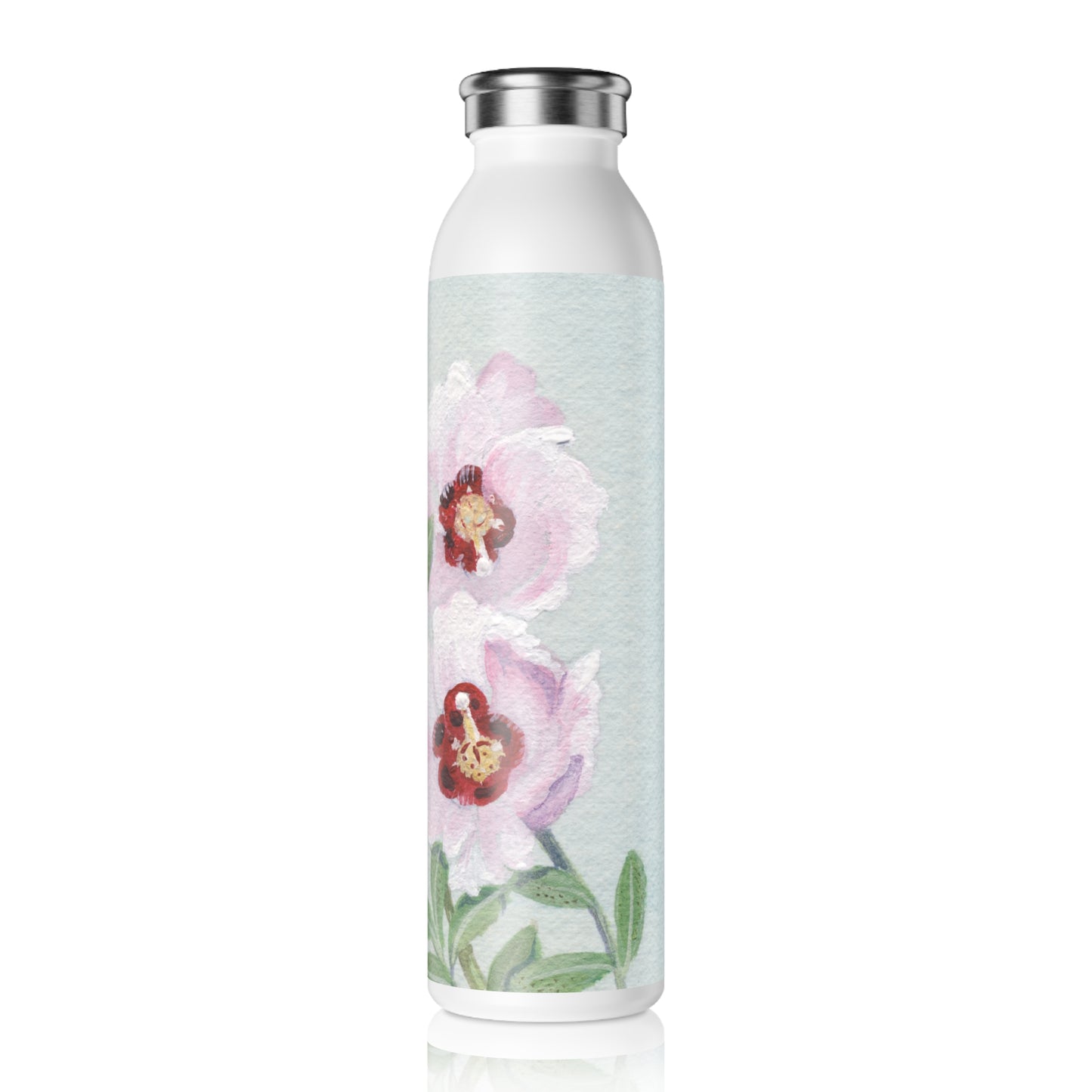 Australian Sturt's Desert Rose Slim Water Bottle