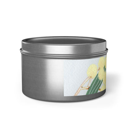 Australian Powder Puff Wattle Tin Candles - Multiple Scents