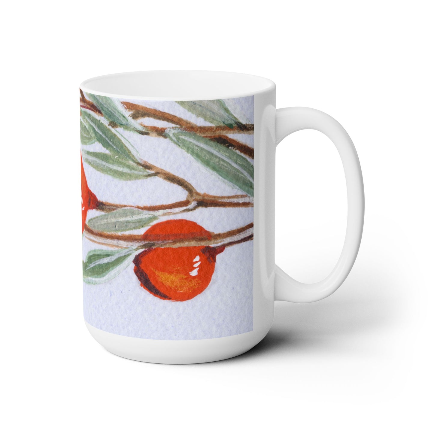 Australian Quandong Flora Print Ceramic Mug 15oz