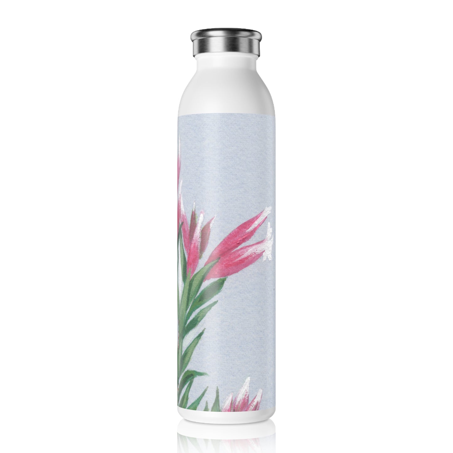 Australian Epacris Calvertiana Red Drumstick Heath Slim Water Bottle