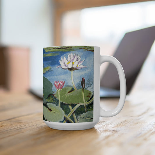 Australian Kakadu Red Lily Flora Print Ceramic Mug 15oz