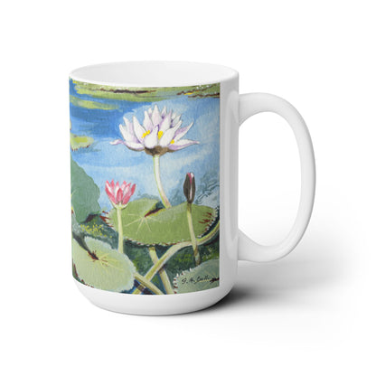 Australian Kakadu Red Lily Flora Print Ceramic Mug 15oz