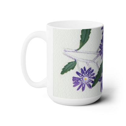 Australian Olearia Flora Print Ceramic Mug 15oz