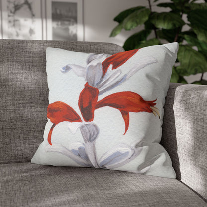 Australian (WA) Common Emu Bush Flora Print Faux Suede Square Pillow Case