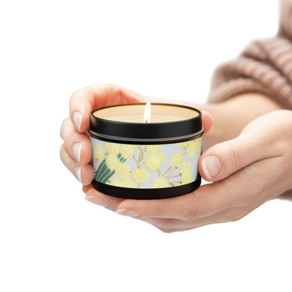 Australian Powder Puff Wattle Tin Candles - Multiple Scents