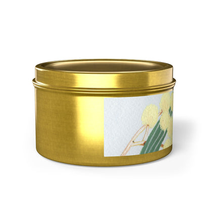 Australian Powder Puff Wattle Tin Candles - Multiple Scents