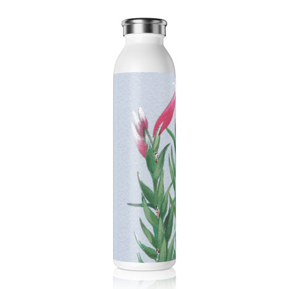 Australian Epacris Calvertiana Red Drumstick Heath Slim Water Bottle