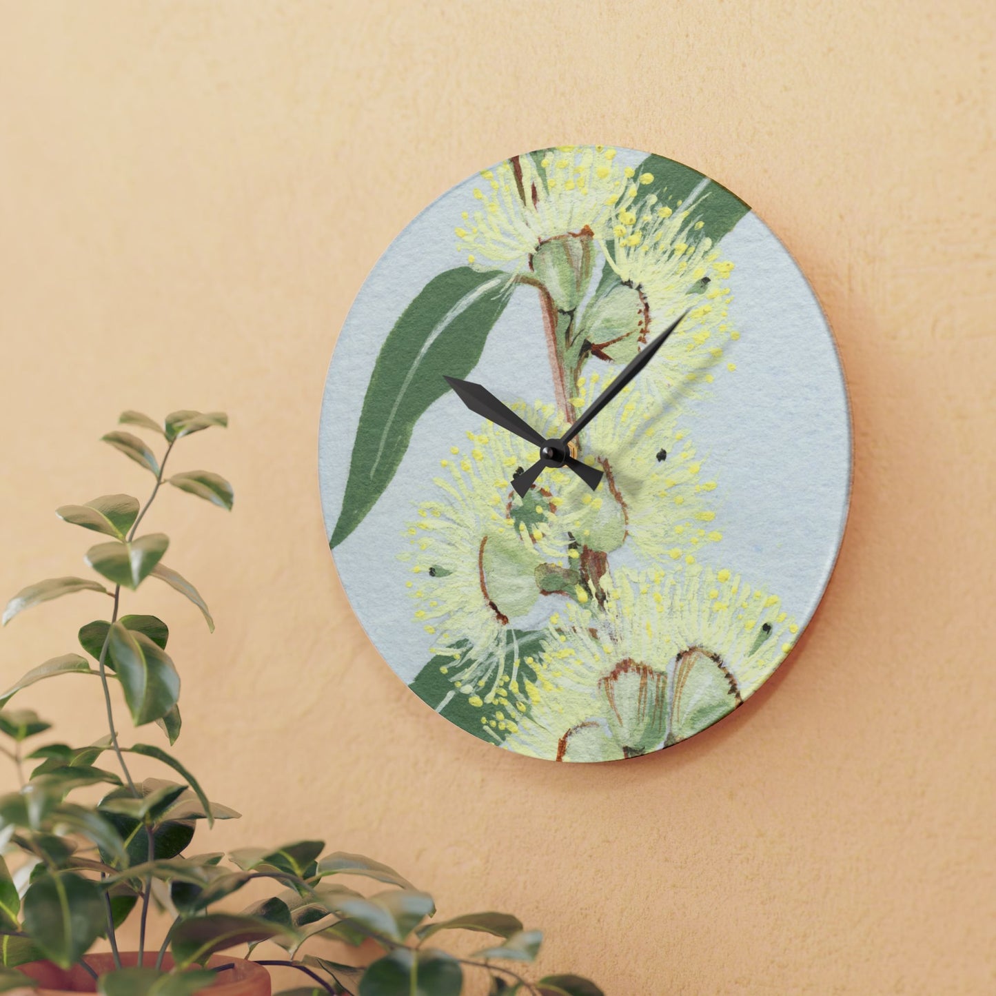 Australian (VIC) Messmate Stringybark Print Acrylic Wall Clock