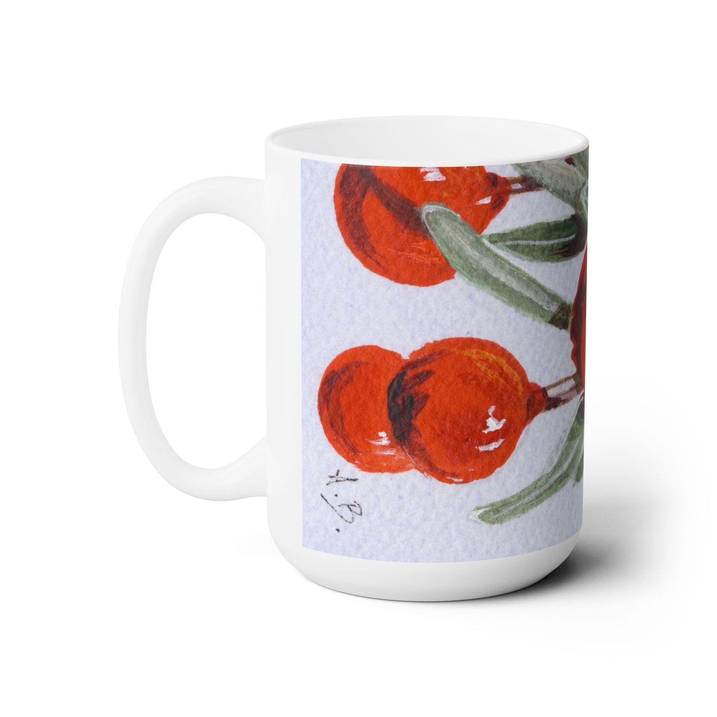 Australian Quandong Flora Print Ceramic Mug 15oz