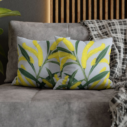 Australian Acacia matthewii Flora Print Faux Suede Square Pillow Case