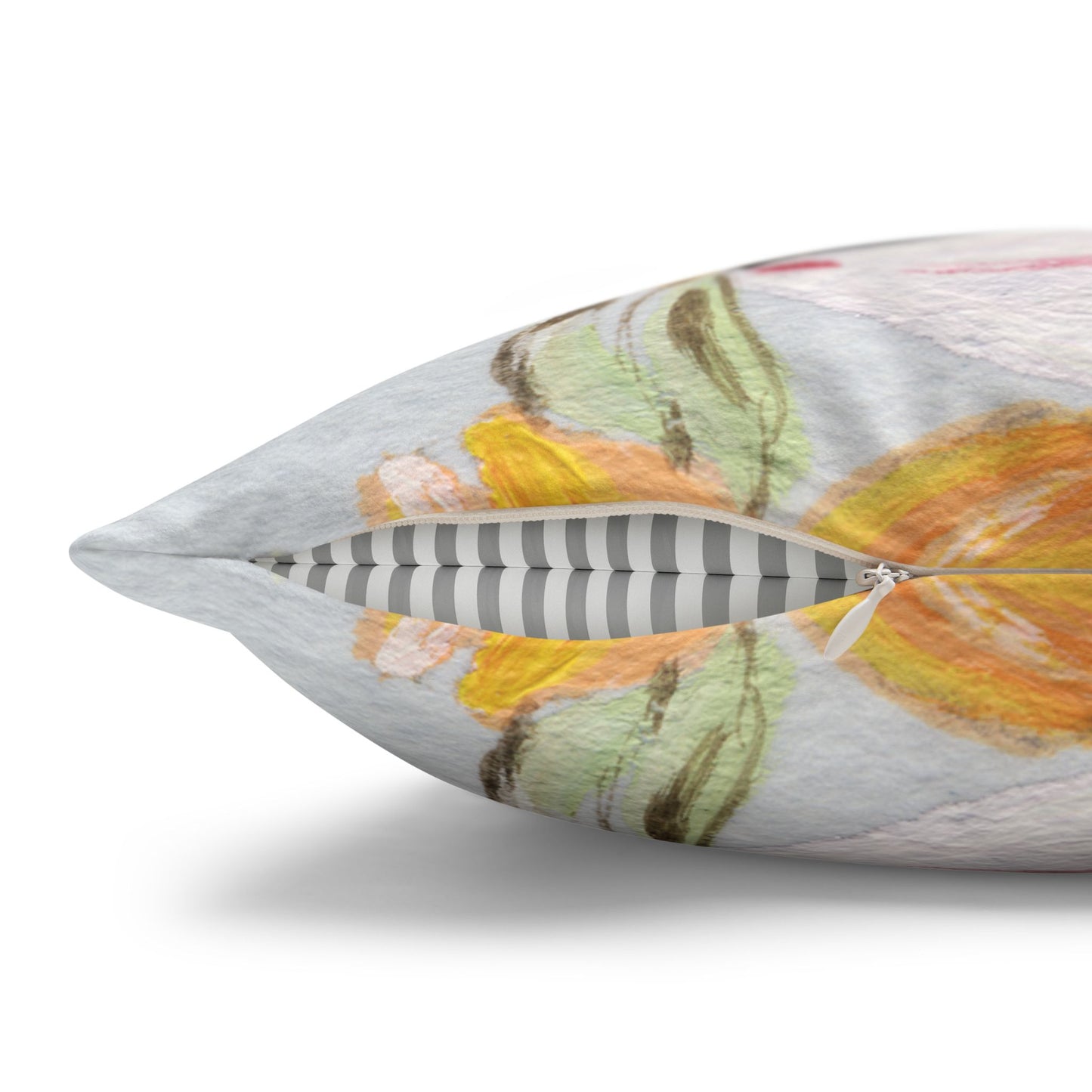 Australian Scrub Bottle Tree Flora Print Faux Suede Square Pillow Case