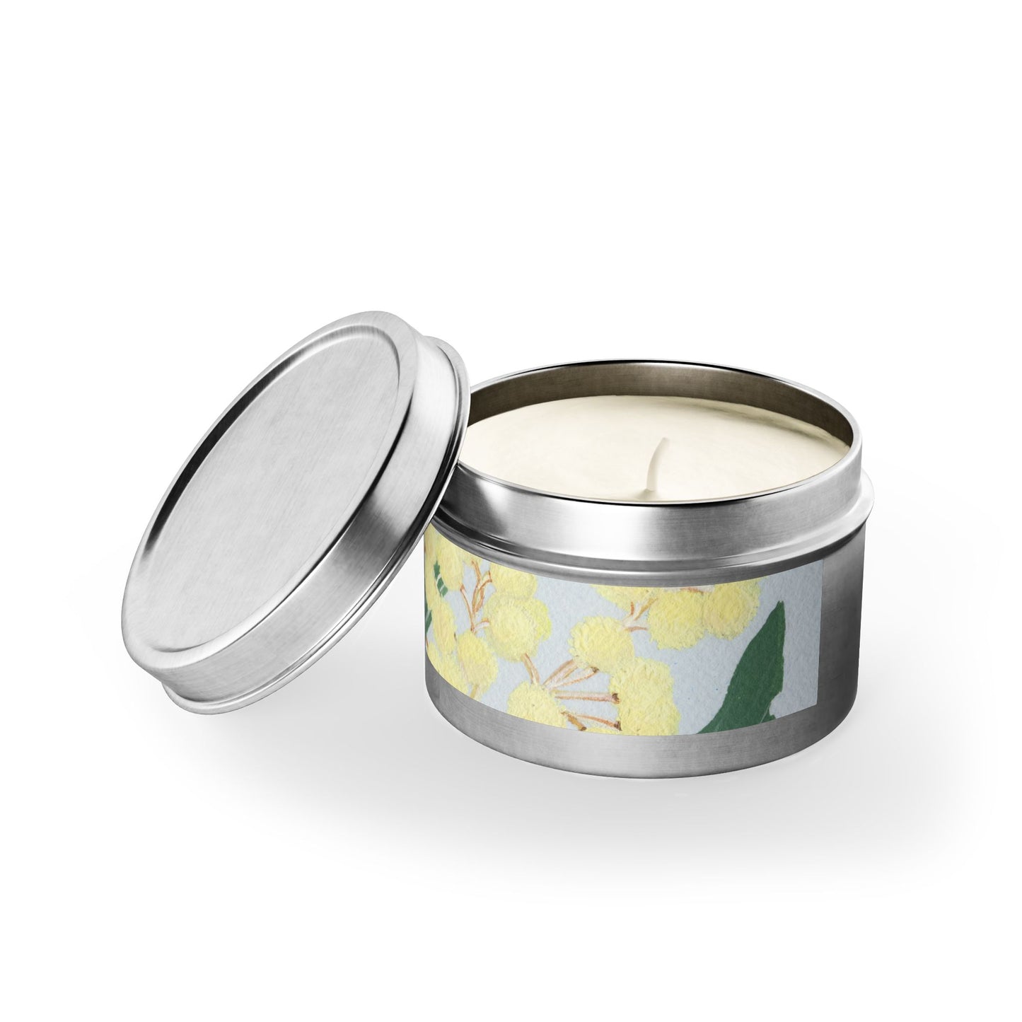 Australian Powder Puff Wattle Tin Candles - Multiple Scents