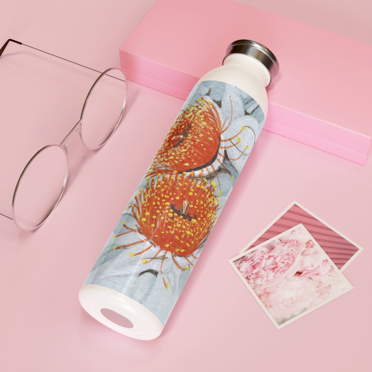 Australian Eucalyptus macrocarpa Mottlecah Slim Water Bottle