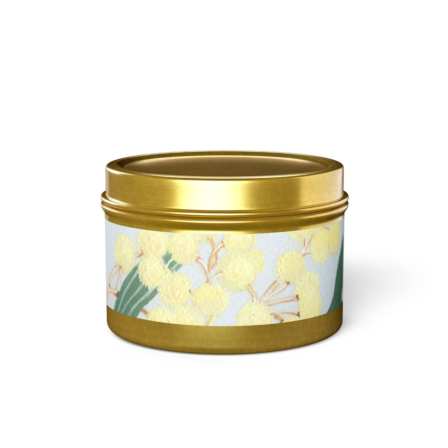 Australian Powder Puff Wattle Tin Candles - Multiple Scents