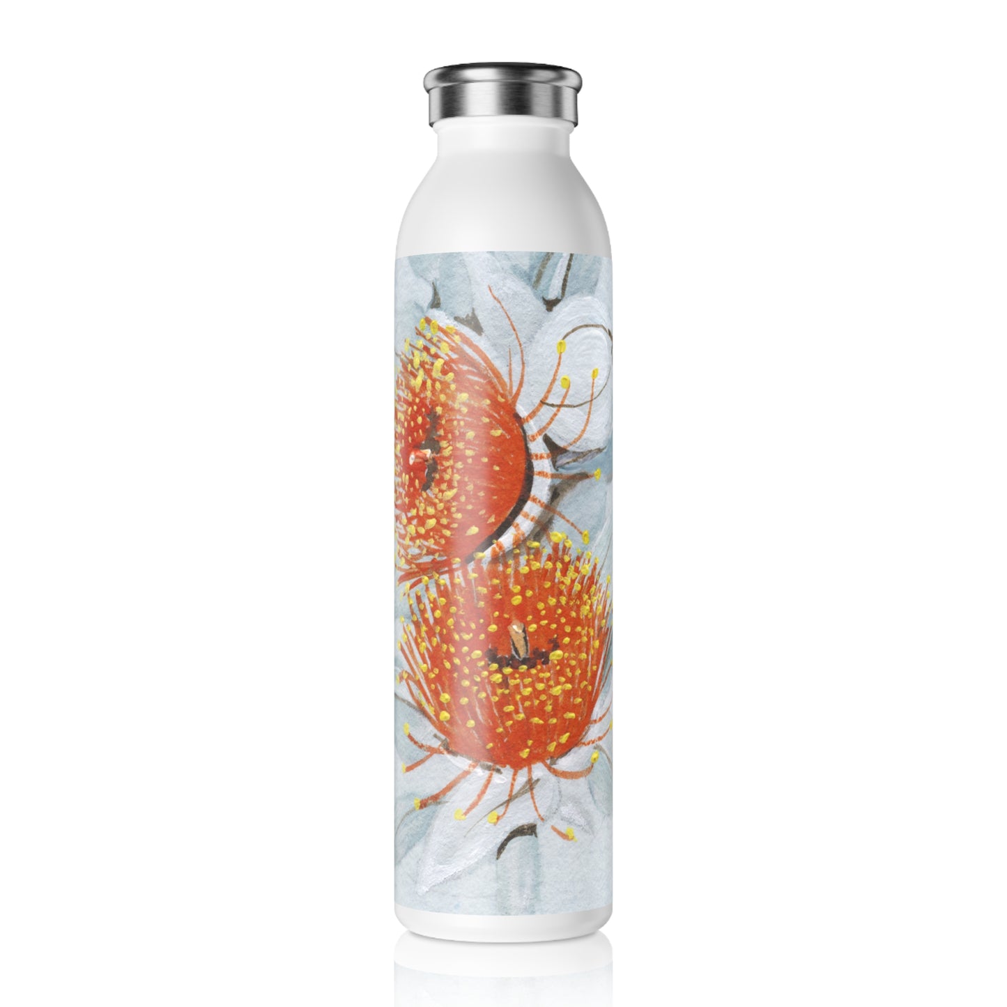 Australian Eucalyptus macrocarpa Mottlecah Slim Water Bottle